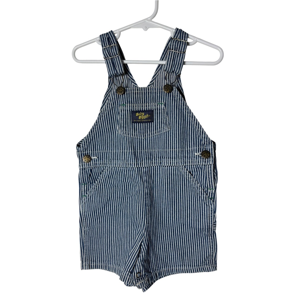 Osh kosh baby bgosh vintage 24 no railroad stripe cargo shortalls
